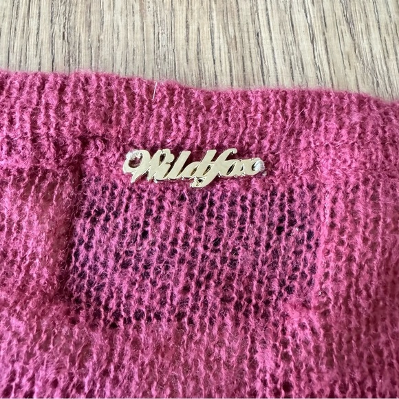 Wildfox XS Cheers Sweater Distressed Knit Pullover - Picture 5 of 8